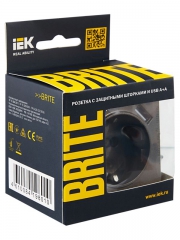 Розетка BRITE РЮш10-1-БрТБ 16А с USB A+A 2.1А с заземл. защ. шторки темн. бронза IEK BR-R14-16-U21-D21-K45 BR-R14-16-U21-D21-K45