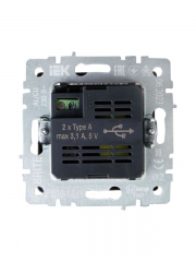 Розетка BRITE USB A+A 3.1А РЮ10-1-БрЧ черн. IEK BR-U21-D31-K02 BR-U21-D31-K02
