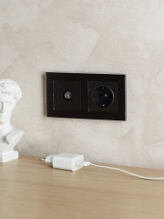 Рамка 2-м BRITE РУ-2-1-БрЧ металл черн. IEK BR-M22-M-K02 BR-M22-M-K02