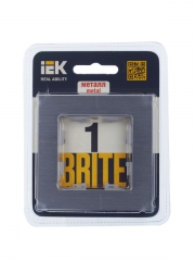 Рамка 1-м BRITE РУ-1-1-БрА металл алюм. IEK BR-M12-M-K47 BR-M12-M-K47