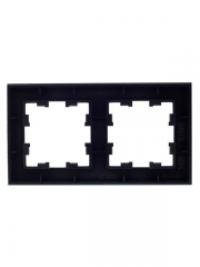 Рамка 2-м BRITE РУ-2-1-БрА металл алюм. IEK BR-M22-M-K47 BR-M22-M-K47