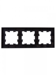 Рамка 3-м BRITE РУ-3-1-БрЧ металл черн. IEK BR-M32-M-K02 BR-M32-M-K02