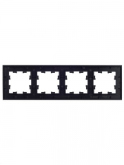 Рамка 4-м BRITE РУ-4-1-БрЧ металл черн. IEK BR-M42-M-K02 BR-M42-M-K02