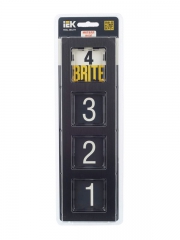 Рамка 4-м BRITE РУ-4-1-БрЧ металл черн. IEK BR-M42-M-K02 BR-M42-M-K02