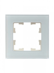 Рамка 1-м BRITE РУ-1-2-БрБ стекло бел. IEK BR-M12-G-K01 BR-M12-G-K01
