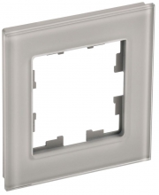 Рамка 1-м BRITE РУ-1-2-БрД стекло дым. IEK BR-M12-G-K30 BR-M12-G-K30