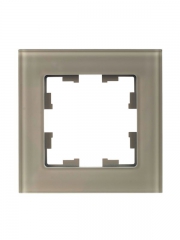 Рамка 1-м BRITE РУ-1-2-БрД стекло дым. IEK BR-M12-G-K30 BR-M12-G-K30