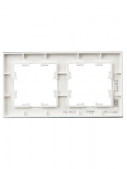 Рамка 2-м BRITE РУ-2-2-БрБ стекло бел. IEK BR-M22-G-K01 BR-M22-G-K01