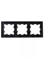Рамка 3-м BRITE РУ-3-2-БрЧ стекло черн. IEK BR-M32-G-K02 BR-M32-G-K02
