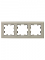 Рамка 3-м BRITE РУ-3-2-БрД стекло дым. IEK BR-M32-G-K30 BR-M32-G-K30