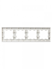 Рамка 4-м BRITE РУ-4-2-БрБ стекло бел. IEK BR-M42-G-K01 BR-M42-G-K01
