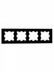 Рамка 4-м BRITE РУ-4-2-БрЧ стекло черн. IEK BR-M42-G-K02 BR-M42-G-K02