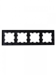 Рамка 4-м BRITE РУ-4-2-БрЧ стекло черн. IEK BR-M42-G-K02 BR-M42-G-K02
