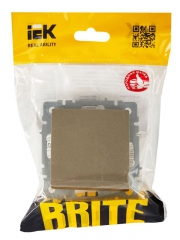 Выключатель перекрестный 1-кл. СП BRITE 10А ВС10-1-3-БрБ шампань IEK BR-V13-0-10-K37 BR-V13-0-10-K37