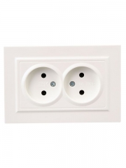 Розетка 2-м СП BRITE РС12-2-БрЖ 10А в сборе без заземл. без защ. шторок жемчуж. IEK BR-R20-10-K36-F BR-R20-10-K36-F