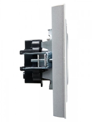 Розетка СП BRITE РСР10-1-0-БрА 10А в сборе без заземл. без защ. шторок алюм. IEK BR-R10-10-K47-F BR-R10-10-K47-F