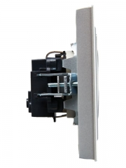 Розетка СП BRITE РСР14-1-0-БрА 16А в сборе с заземл. защ. шторки алюм. IEK BR-R14-16-K47-F BR-R14-16-K47-F