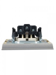 Розетка СП BRITE РСР14-1-0-БрА 16А в сборе с заземл. защ. шторки алюм. IEK BR-R14-16-K47-F BR-R14-16-K47-F