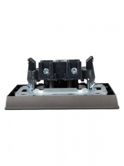 Розетка СП BRITE РСР10-1-0-БрС 10А в сборе без заземл. без защ. шторок сталь IEK BR-R10-10-K46-F BR-R10-10-K46-F