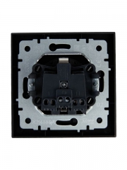 Розетка СП BRITE РСР14-1-0-БрЧ 16А в сборе с заземл. защ. шторки черн. IEK BR-R14-16-K02-F BR-R14-16-K02-F