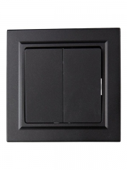 Выключатель 2-кл. СП BRITE ВСР10-2-0-БрЧ 10А в сборе черн. IEK BR-V20-0-10-K02-F BR-V20-0-10-K02-F