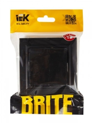 Выключатель 2-кл. СП BRITE ВСР10-2-0-БрЧ 10А в сборе черн. IEK BR-V20-0-10-K02-F BR-V20-0-10-K02-F