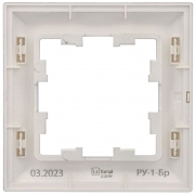 Рамка 1-м BRITE РУ-1-Бр алюм./алюм. IEK BR-M12-12-K47 BR-M12-12-K47