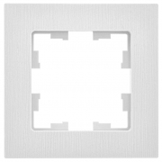 Рамка 1-м BRITE РУ-1-Бр бел. рифленый IEK BR-M12-51-K01 BR-M12-51-K01