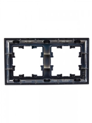 Рамка 2-м BRITE РУ-2-Бр хром/черн. IEK BR-M22-12-2-K23 BR-M22-12-2-K23