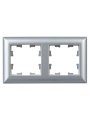 Рамка 2-м BRITE РУ-2-Бр алюм./алюм. IEK BR-M22-12-K47 BR-M22-12-K47