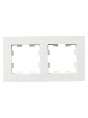 Рамка 2-м BRITE РУ-2-Бр бел. рифленый IEK BR-M22-51-K01 BR-M22-51-K01