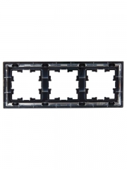 Рамка 3-м BRITE РУ-3-Бр хром/черн. IEK BR-M32-12-2-K23 BR-M32-12-2-K23