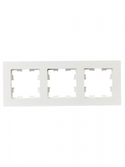 Рамка 3-м BRITE РУ-3-Бр бел. рифленый IEK BR-M32-51-K01 BR-M32-51-K01