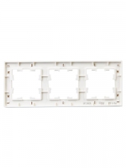 Рамка 3-м BRITE РУ-3-Бр бел. рифленый IEK BR-M32-51-K01 BR-M32-51-K01