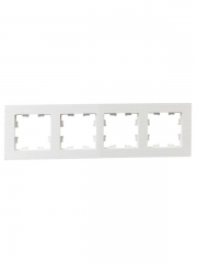 Рамка 4-м BRITE РУ-4-Бр бел. рифленый IEK BR-M42-51-K01 BR-M42-51-K01