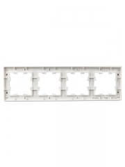 Рамка 4-м BRITE РУ-4-Бр бел. рифленый IEK BR-M42-51-K01 BR-M42-51-K01