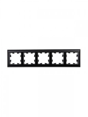 Рамка 5-м BRITE РУ-5-Бр хром/черн. IEK BR-M52-12-2-K23 BR-M52-12-2-K23