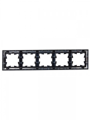 Рамка 5-м BRITE РУ-5-Бр хром/черн. IEK BR-M52-12-2-K23 BR-M52-12-2-K23