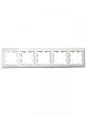Рамка 5-м BRITE РУ-5-Бр бел./бел. IEK BR-M52-12-K01 BR-M52-12-K01