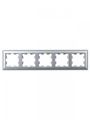 Рамка 5-м BRITE РУ-5-Бр алюм./алюм. IEK BR-M52-12-K47 BR-M52-12-K47