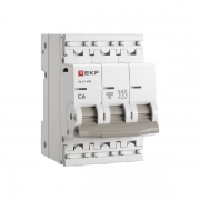 Выключатель автоматический модульный 3п C 6А 6кА ВА 47-63N PROxima EKF M636306C M636306C