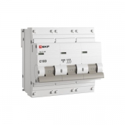 Выключатель автоматический модульный 3п C 100А 10кА ВА 47-100 PROxima EKF mcb47100-3-100C-pro mcb47100-3-100C-pro