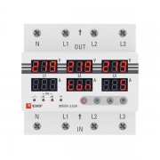 Реле напряжения и тока трехфазное с дисплеем MRVA-3 63A EKF MRVA-3-63A 13.03.2026