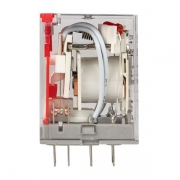 Реле промежуточное RPAt 22/4 5А 230В AC с кнопкой и мех. индикацией AVERES EKF rpat-22-4-230AC rpat-22-4-230AC