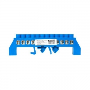 Шина нулевая N 8х12 12 отверстий синий нейлоновый корпус комбинированный латунь розн. стикер PROxima EKF sn0-125-12-dn-r sn0-125-12-dn-r