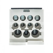 Блок распределительный КРОСС крепеж на панель и DIN КБР-250А EKF plc-kbr250 plc-kbr250