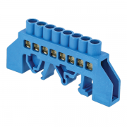 Шина нулевая N 8х12 10 отвер. латунь син. нейлоновый корпус комбинированный PROxima EKF sn0-125-10-dn sn0-125-10-dn