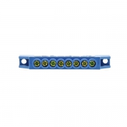 Шина нулевая N 6х9 10 отвер. латунь син. нейлоновый корпус комбинированный PROxima EKF sn0-63-10-dn sn0-63-10-dn