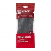 Хомут P6.6 4.6х160 FlexLock стандартный черн. (уп.100шт) PROxima EKF plc-fl-ctsb-4.6x160 plc-fl-ctsb-4.6x160