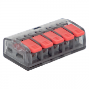 Клемма строительно-монтажная СМК 221-415 5-проводная 0.2-4кв.мм (уп.50шт) PROxima EKF plc-smk-221-415 plc-smk-221-415